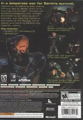 Quake 4 (USA) box cover back